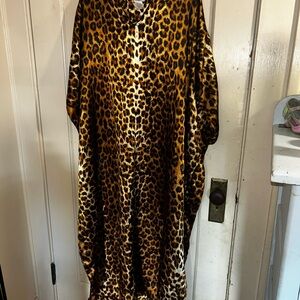 Leopard Print Muumuu  Dress